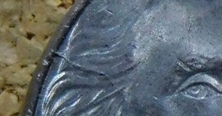 2018 nickel multiple die crack error showing raised crack lines running across the coin surface